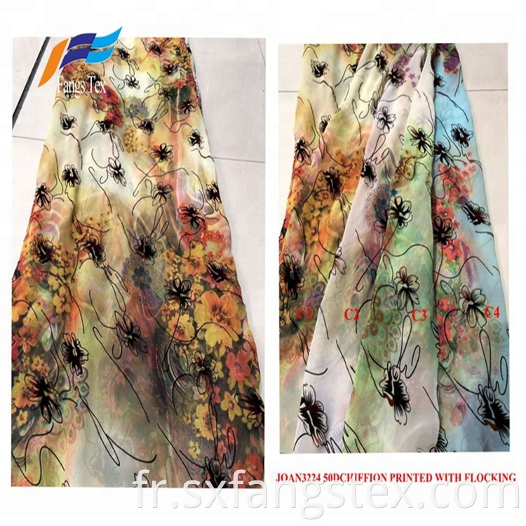 Hot Sale Cheap Polyester Chiffon Embroidered Abaya Fabric